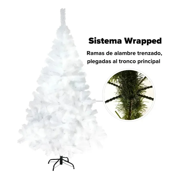 Arbol De Navidad Tronador De Lujo Blanco 1,80mts
