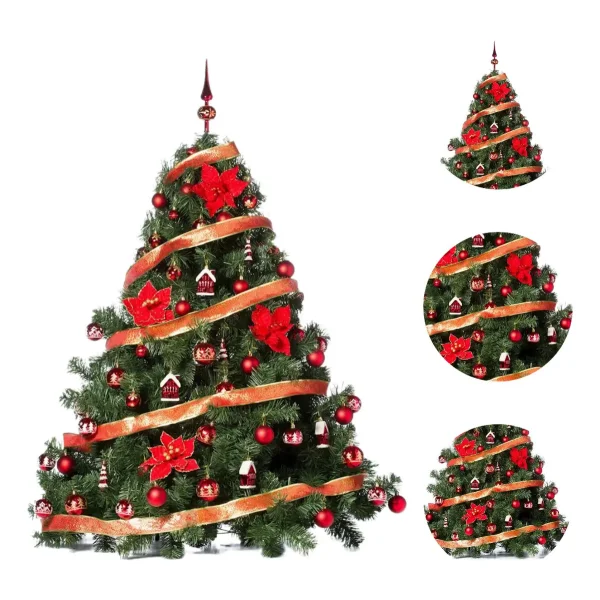 Arbol de Navidad Extra Lujo Patagonia 1,50mts Con Adornos X60