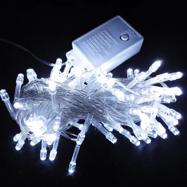Tira De Luces De Navidad Led X100 220v 9mts Luz Arroz