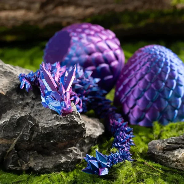 Dragón Articulado Impresión 3d Huevo Sorpresa Coleccionable
