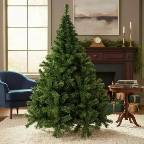Árbol De Navidad Fabesa Canadian 1.5mts Frondoso Base Metálica Verde