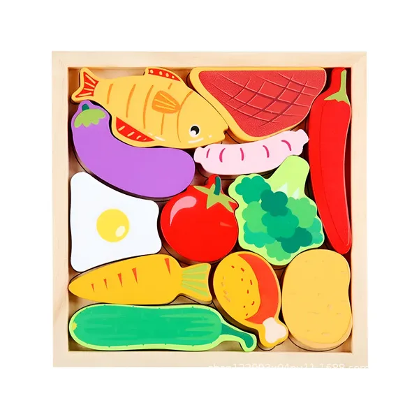 Rompecabezas De Animales Madera Encastre Bloques Didáctico