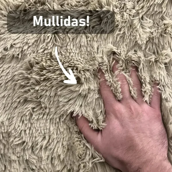 Alfombra Tapete Pelo Largo Nórdica Antideslizante 60x100cm 100 M 60 M Gris