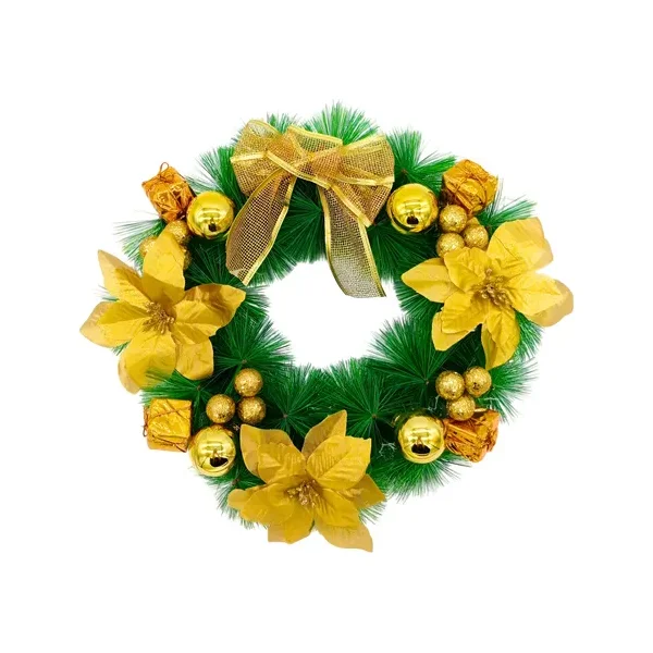 Corona De Navidad Verde Con Bayas  Fabesa (30 )