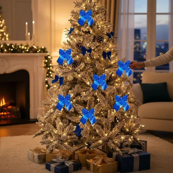 Adorno Colgante Moños X1 Decoracion Arbol De Navidad