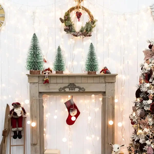 Arbolito De Navidad 20 Cm Decoracion Navideña Pino Adorno Verde