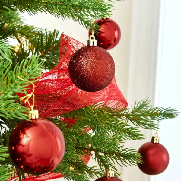 Bolas De Navidad 6cm Adornos Navideños Tubo X20 Esferas