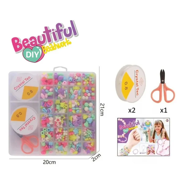 Kit Armado De Pulseras Bijouterie Con Tanzas Niñas Pastel