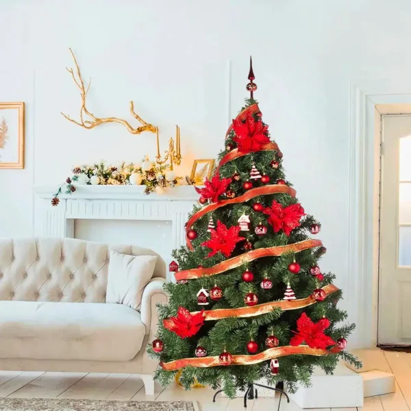 Arbol de Navidad Montañes Deluxe 1.80mts Con Adornos Kit X60