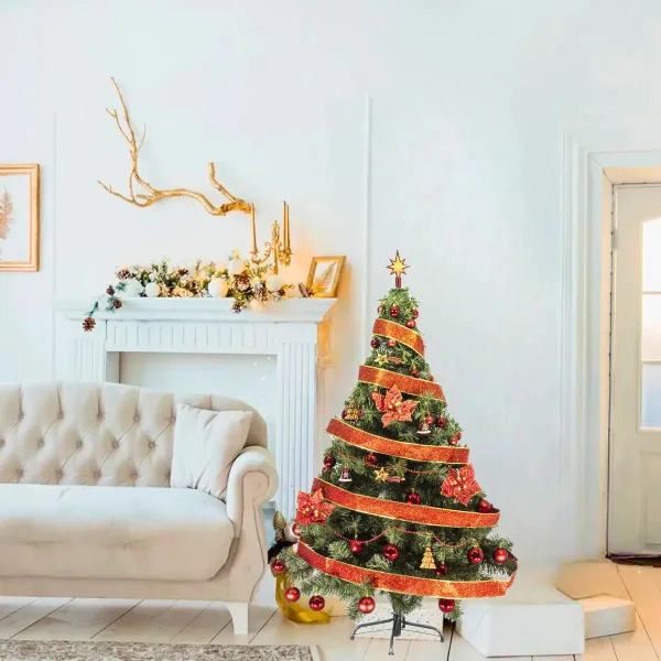 Arbol De Navidad Tronador Lujo 1,50mts Con Adornos Kit X40