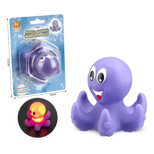 Juguete Bañera Bebé Animales Luz Led Juego Ducha Baño Niños Pulpo