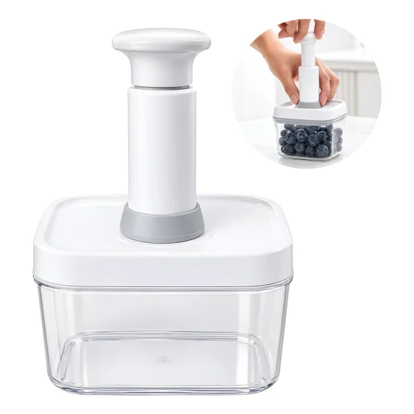 Frasco Hermético Al Vacío Con Bomba Manual Taper 420ml Transparente