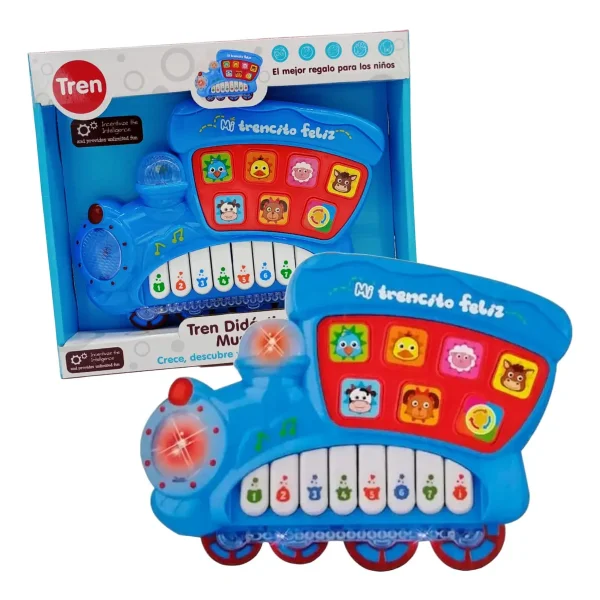 Locomotora Musical Piano Con Sonidos Animales Juguete