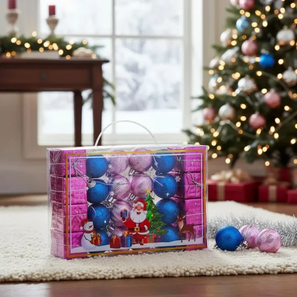 Bolas De Navidad 4cm Valija Adornos Colgante Navideño X24
