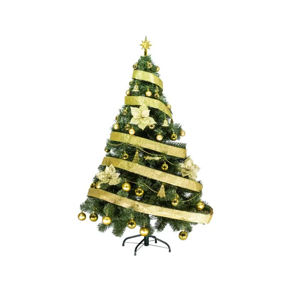 Arbolito Navidad Tronador De Lujo 1,50mts + Kit 40 Oro