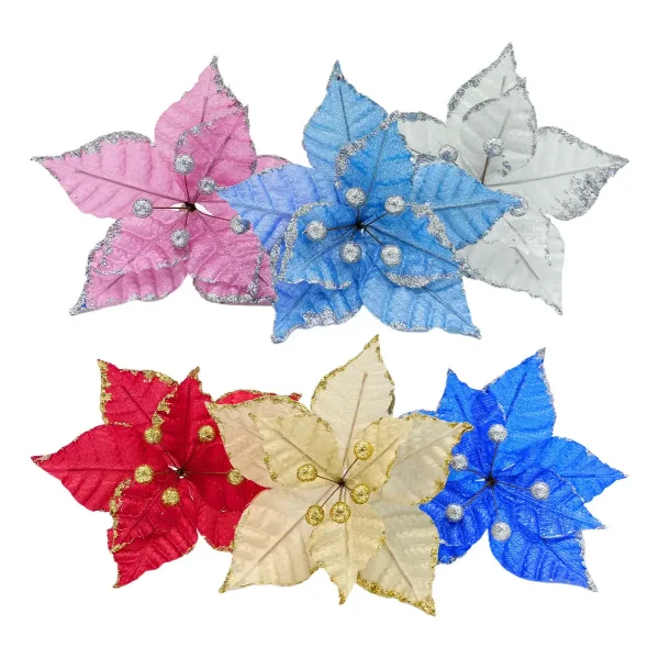 Flor 20cm Para Arbol De Navidad Adornos Decoracion