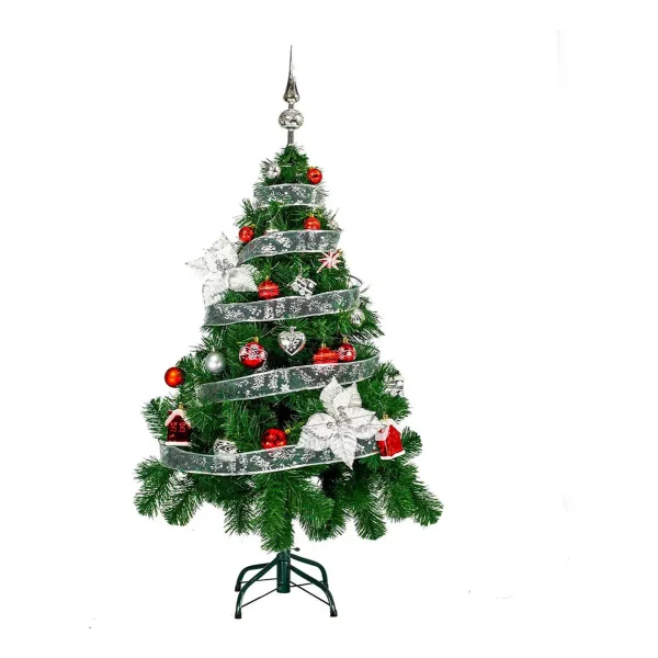  Arbol De Navidad Tronador Lujo 1,20mts Con Adornos Kit X30