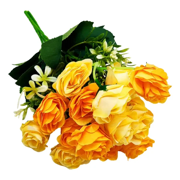 Ramo De Rosas Flores Artificiales Decoracion Pack X10
