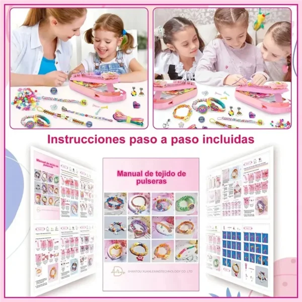 Kit Armado Pulseras Telar Mostacillas Cuentas Amistad Nenas