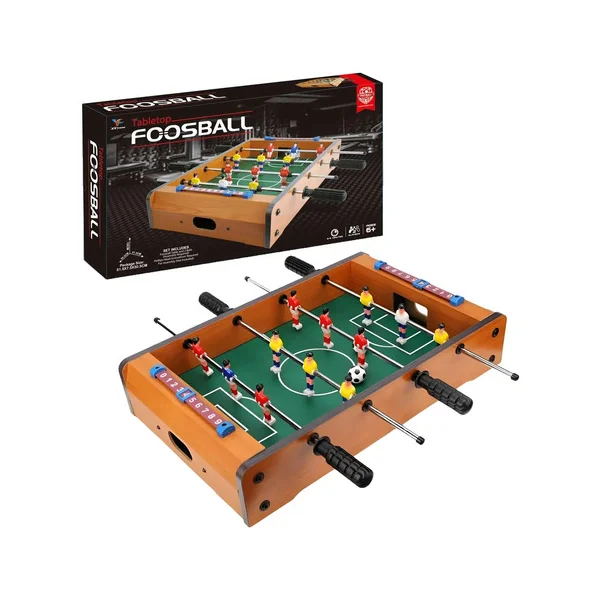 Juego De Mesa Mini Futbolito Metegol De Madera Marron