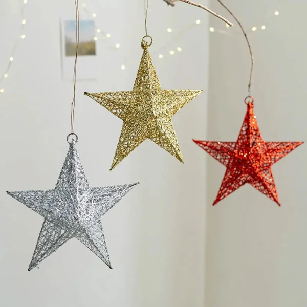 Adorno Navideño Estrella Colgante 30cm Decoración Navidad