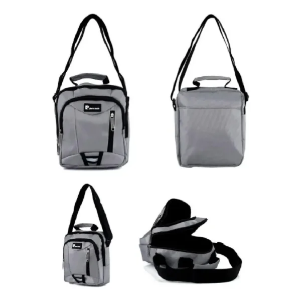 Morral Hombre Bandolera Organizador Bolsito Casual Urbana Negro Lisa