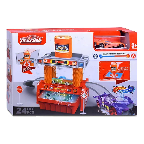 Lavadero De Autos Cambia De Color Juguete Infantil Rojo