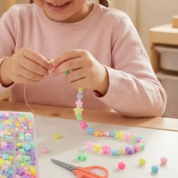 Kit Armado De Pulseras Bijouterie Con Tanzas Niñas Pastel