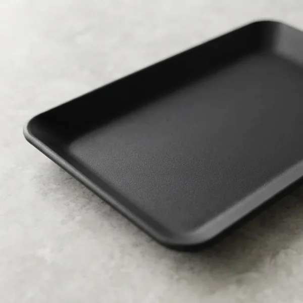 Set X3 Bandejas Para Servir Sushi Multiuso Rectangulares Negro