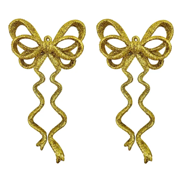 Adorno Navideño Colgante Moño X2 Decoración Navidad