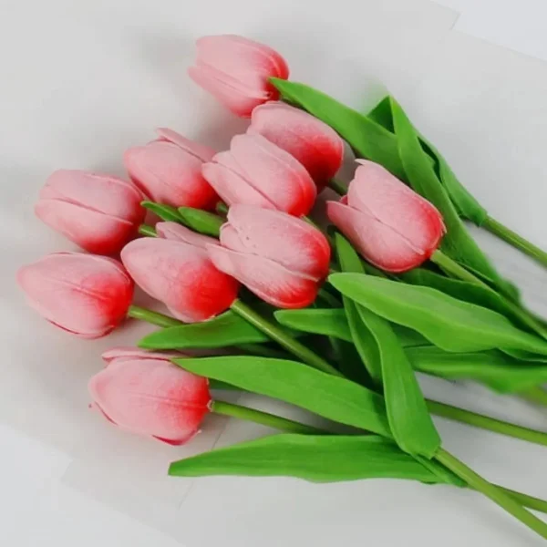 Tulipan Artificial Flores Artificiales Decoracion Ramo X10