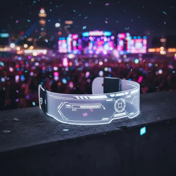 Pack X10 Lentes Anteojos Luminosos Robot Led A Pilas Eventos Transparente