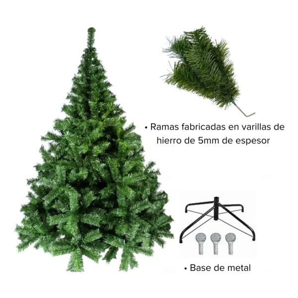 Arbol de Navidad Verde Canadian Luxury 3mts Base Metalica