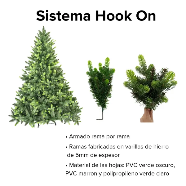 Arbol De Navidad Fabesa Pino Natural Super Real 1.50mts Verde
