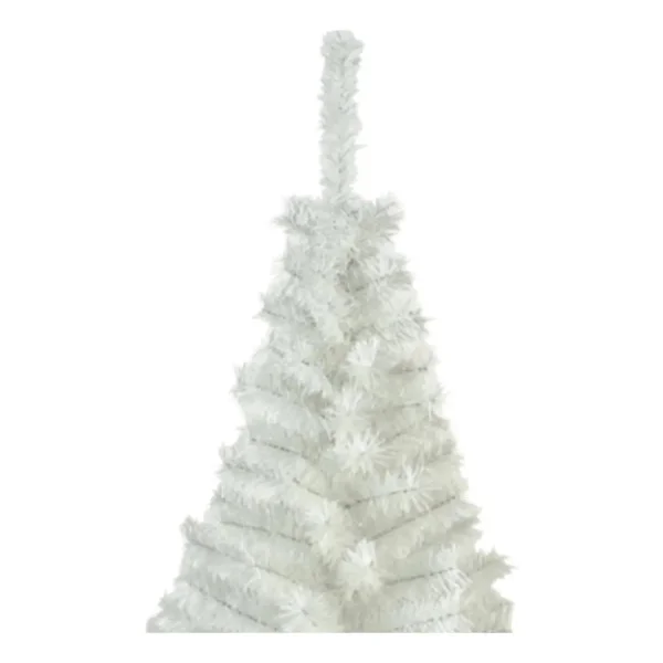 Arbol De Navidad Blanco 80cm Base Tronco Natural Mini Pino