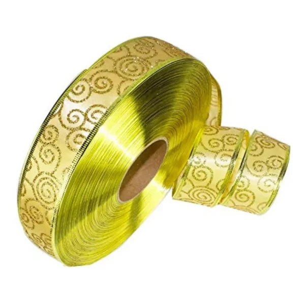 Cintas Navideñas Adornos Glitter 5cm 2,70mts Navidad