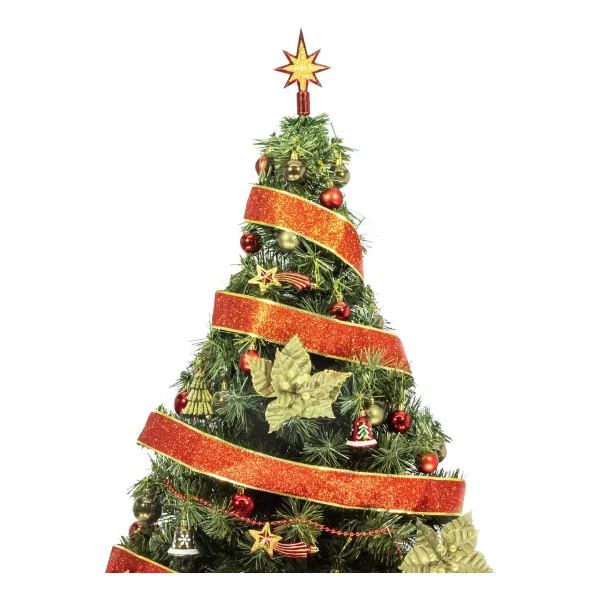 Arbol De Navidad Tronador Lujo 1,50mts Con Adornos Kit X40