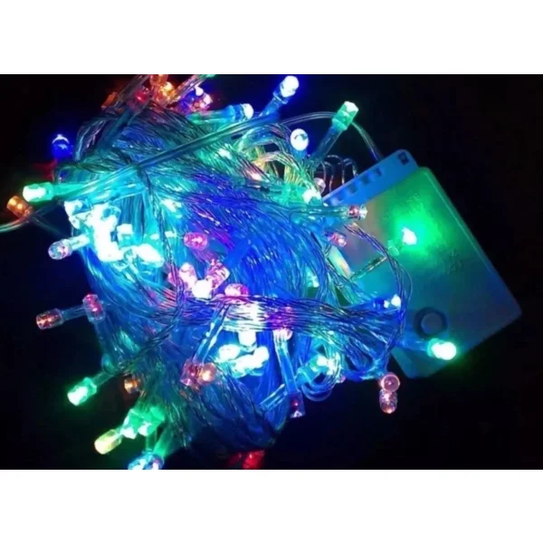 Tira De Luces De Navidad Led X100 220v 9mts Luz Arroz