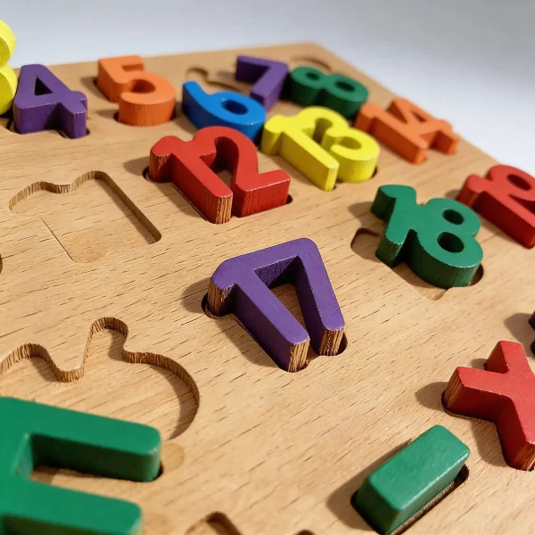 Juego Encastre Madera Números 1 Al 20 Juguete Didáctico Multicolor