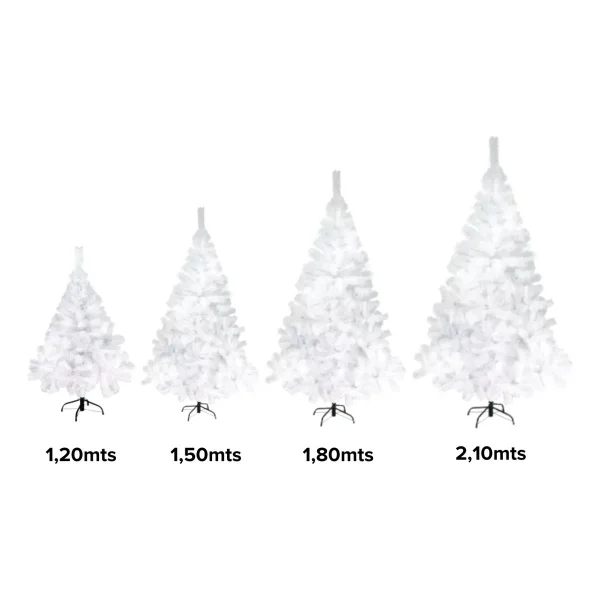 Arbol de Navidad Blanco Tronador De Lujo 1.50mts + Kit Rosa