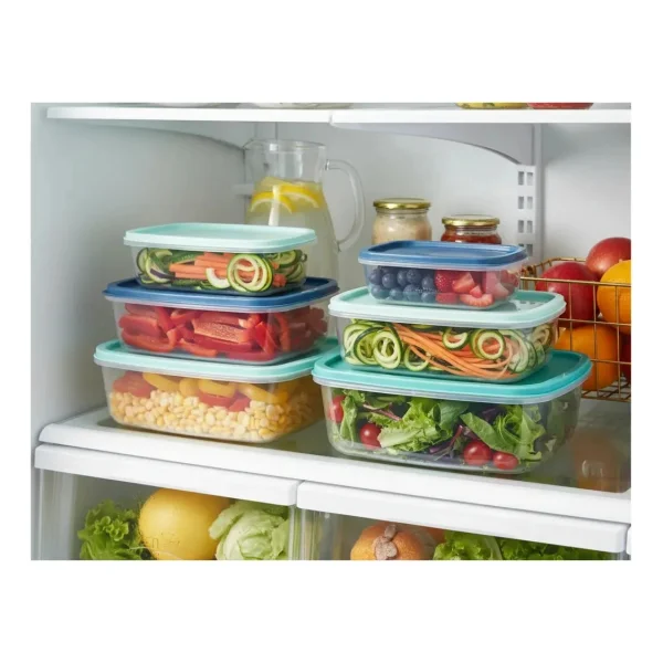 Set X7 Tapers Contenedores Alimentos Heladera Freezer Transparente