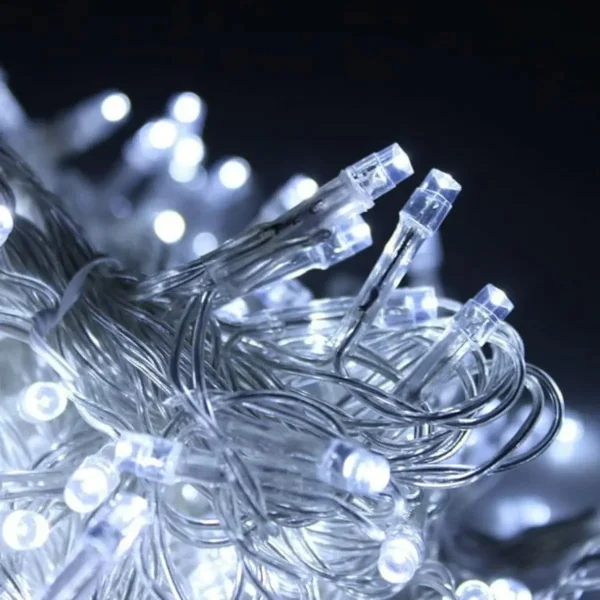 Cortina De Luces Led Lluvia X100 Navidad Fria + Calida