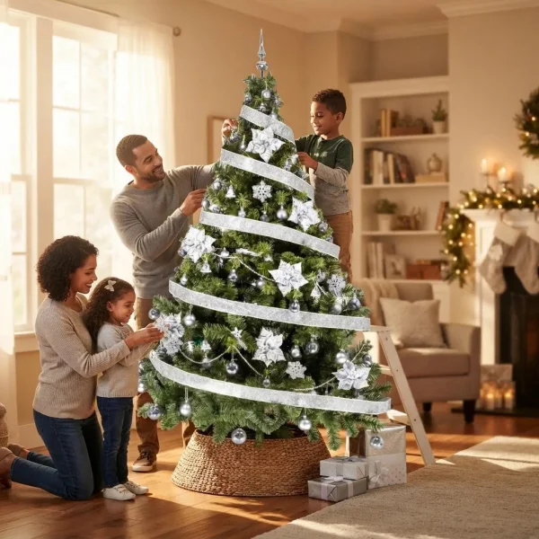 Arbol De Navidad Tronador Lujo 2,10mts Con Adornos Kit X60