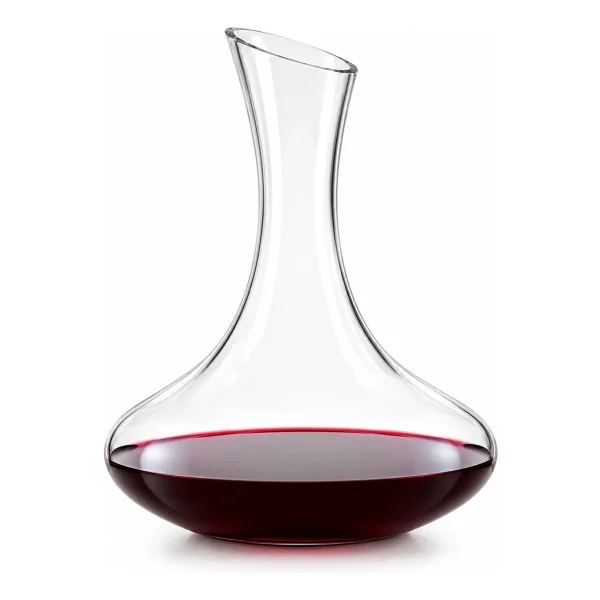 Decantador De Vino Vidrio 1,8l Decanter Aireador Oblicuo