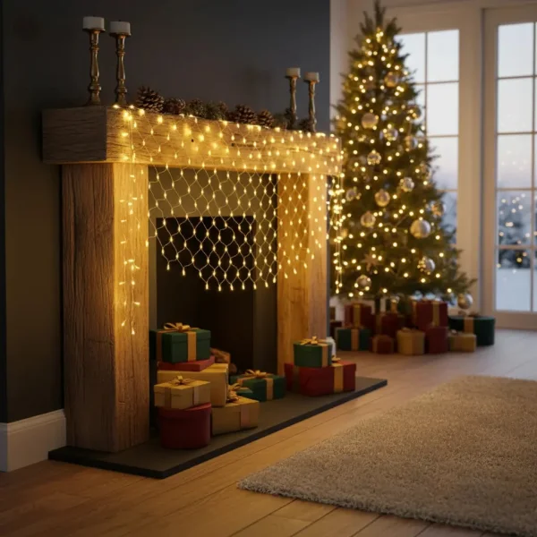 Luces Navidad Red X96 Led Luz Calida 3mts Con Enchufe Luces Cálido