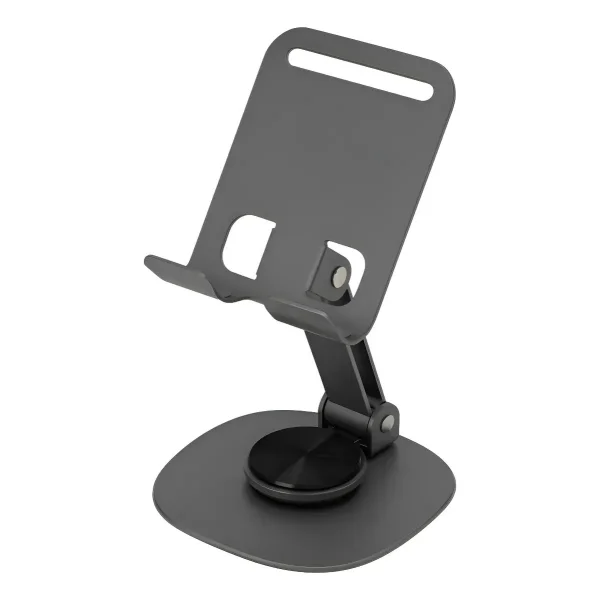 Soporte Apoya Celular Escritorio Mesa Plegable Giratorio Plateado