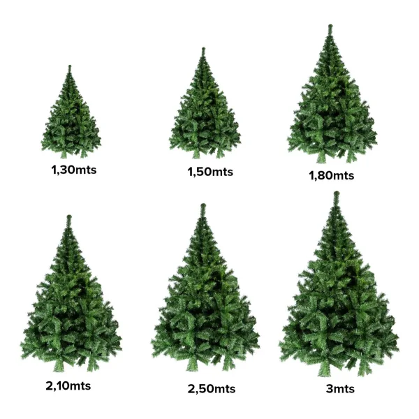 Arbol De Navidad Verde Canadian Luxury 1,30 Mts Con Base Metalica