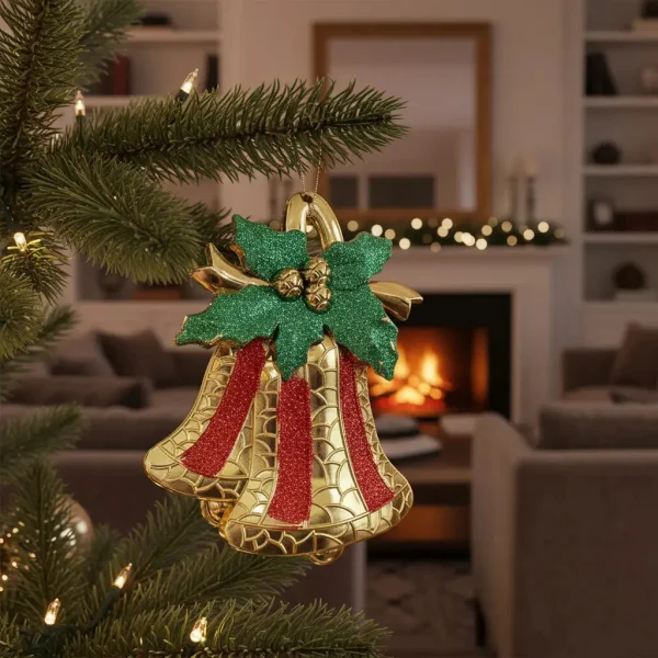 Campanas Navidad 24cm Decoracion Navideña Adornos Para Arbol