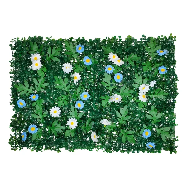 Jardin Vertical Muro Verde Césped Pared Con Flores 65x40cm Verde