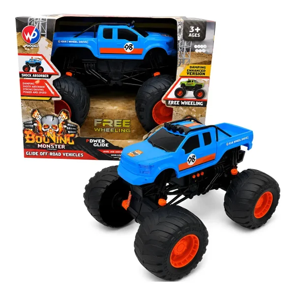 Camion Monstruo Juguete Depredador Off Road Celeste Luces